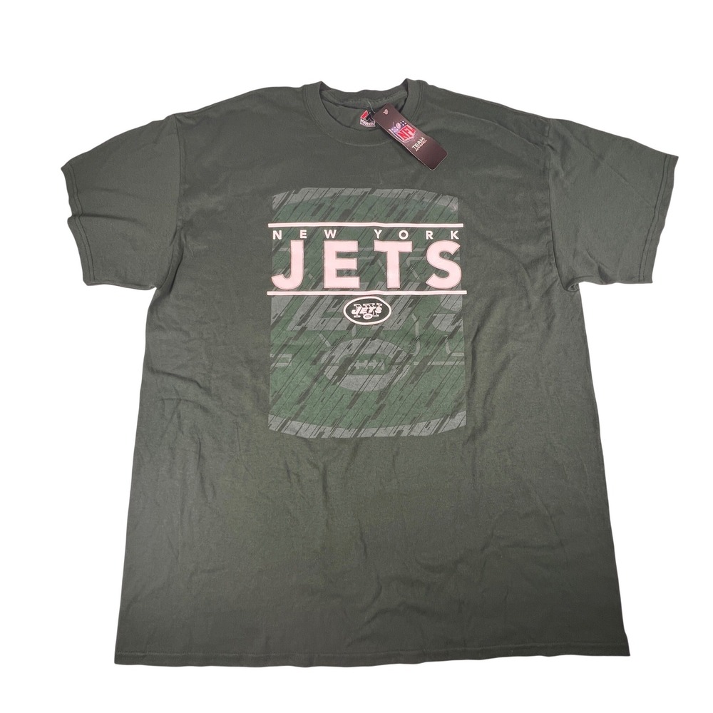 NEW Majestic NFL T-Shirt Mens XL Green New York Jets Football 2017 Schedule